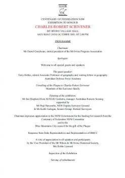 Exhibition Opening Programme